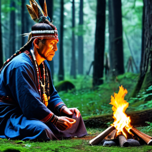 Historical Magic - The Shaman**

"A fully clothed, wise shaman performing a ritual in a mystical forest clearing, surrounded by ancient symbols, appropriate attire, safe for work, perfect anatomy, natural proportions, professional photography, modest clothing, family-friendly."

**