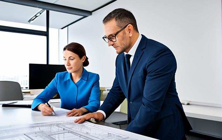 마술 카드의 종류 - **

"A professional architect in a modern office, reviewing blueprints with a colleague. They are bo...